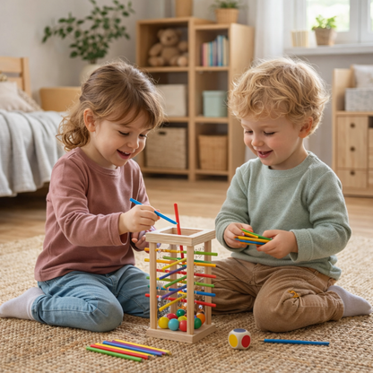 Montessori Feinmotorik Spiel aus Holz