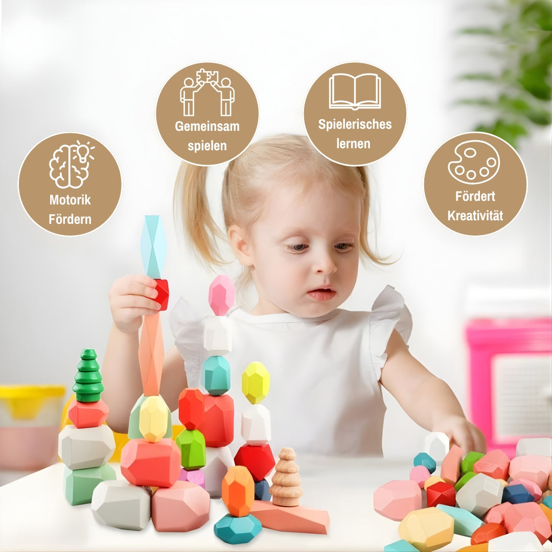 Stapelsteine aus Holz für Kinder