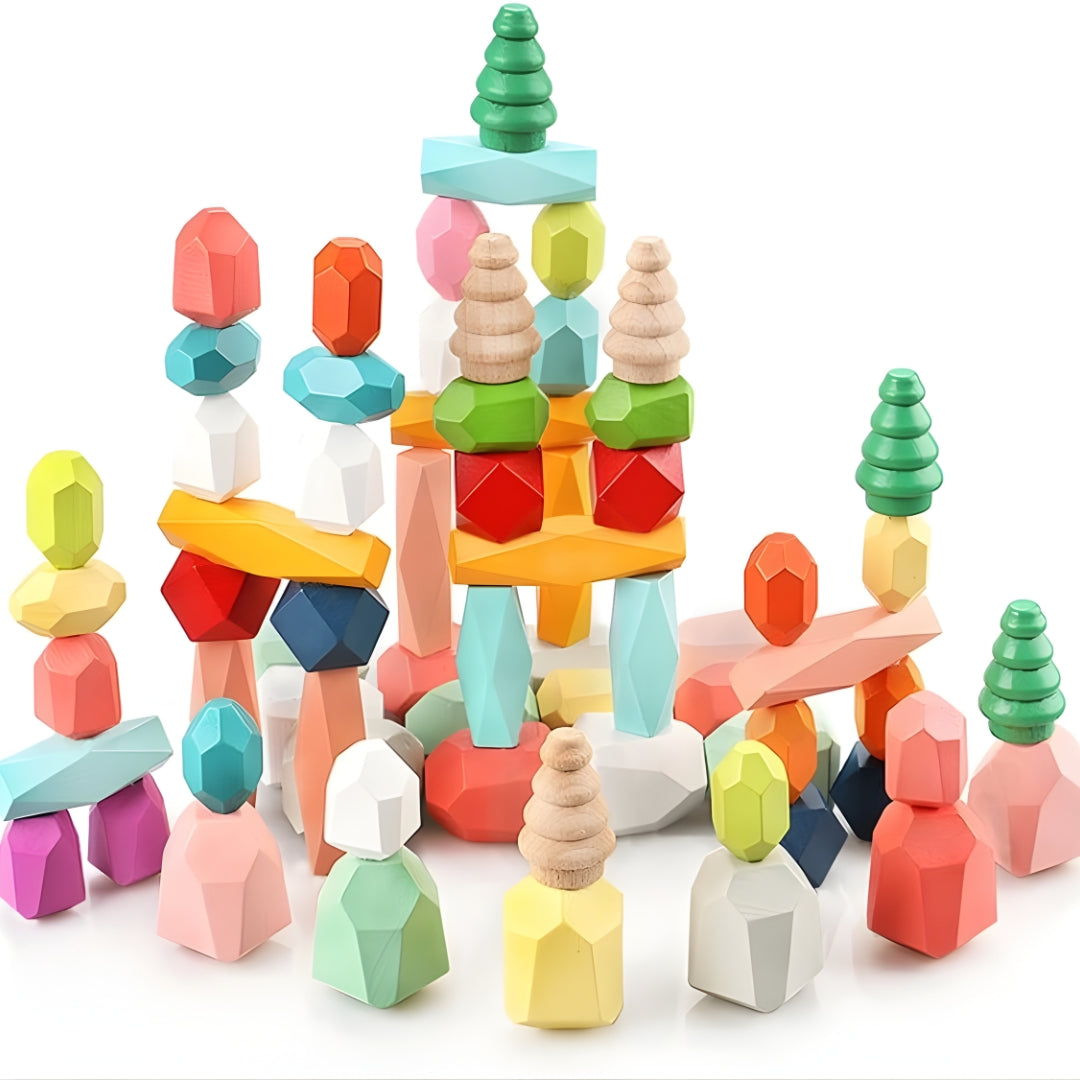 Stapelsteine aus Holz für Kinder