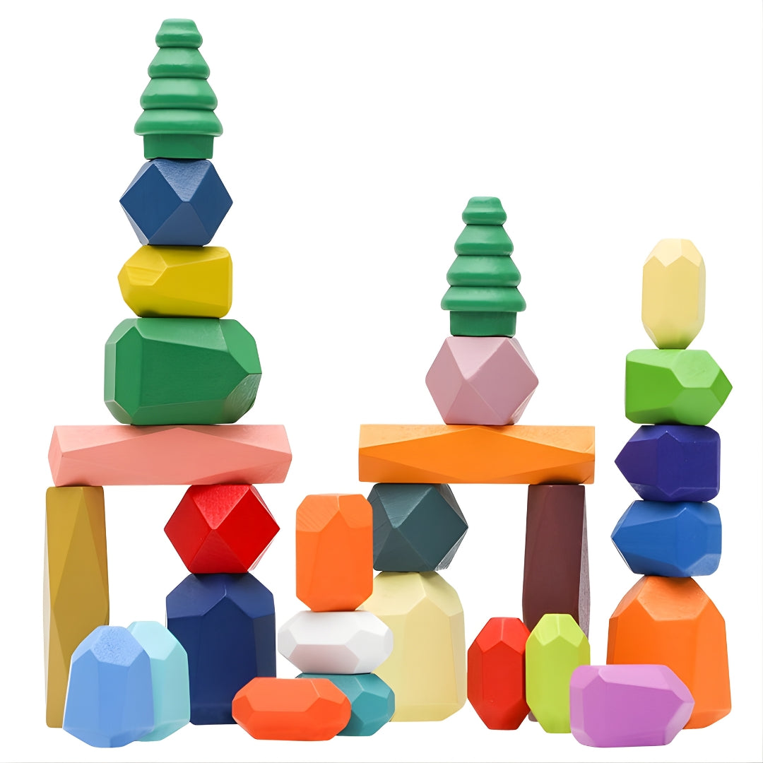 Stapelsteine aus Holz für Kinder