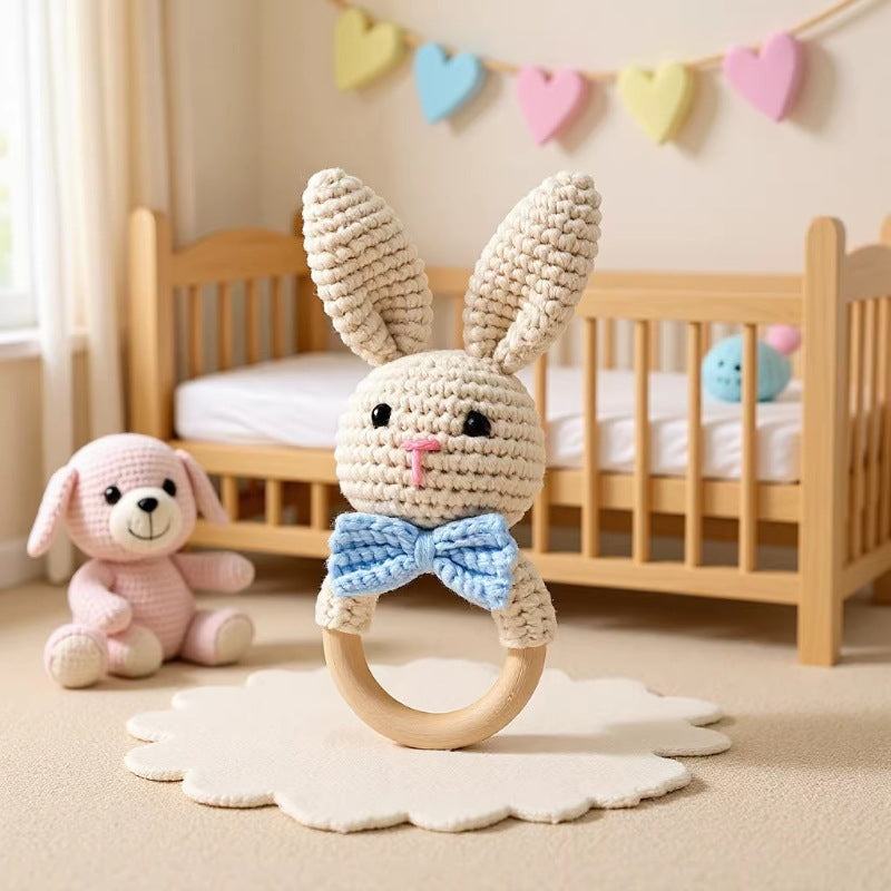 Babyrassel HASE – Handgemacht, 100% Baumwolle