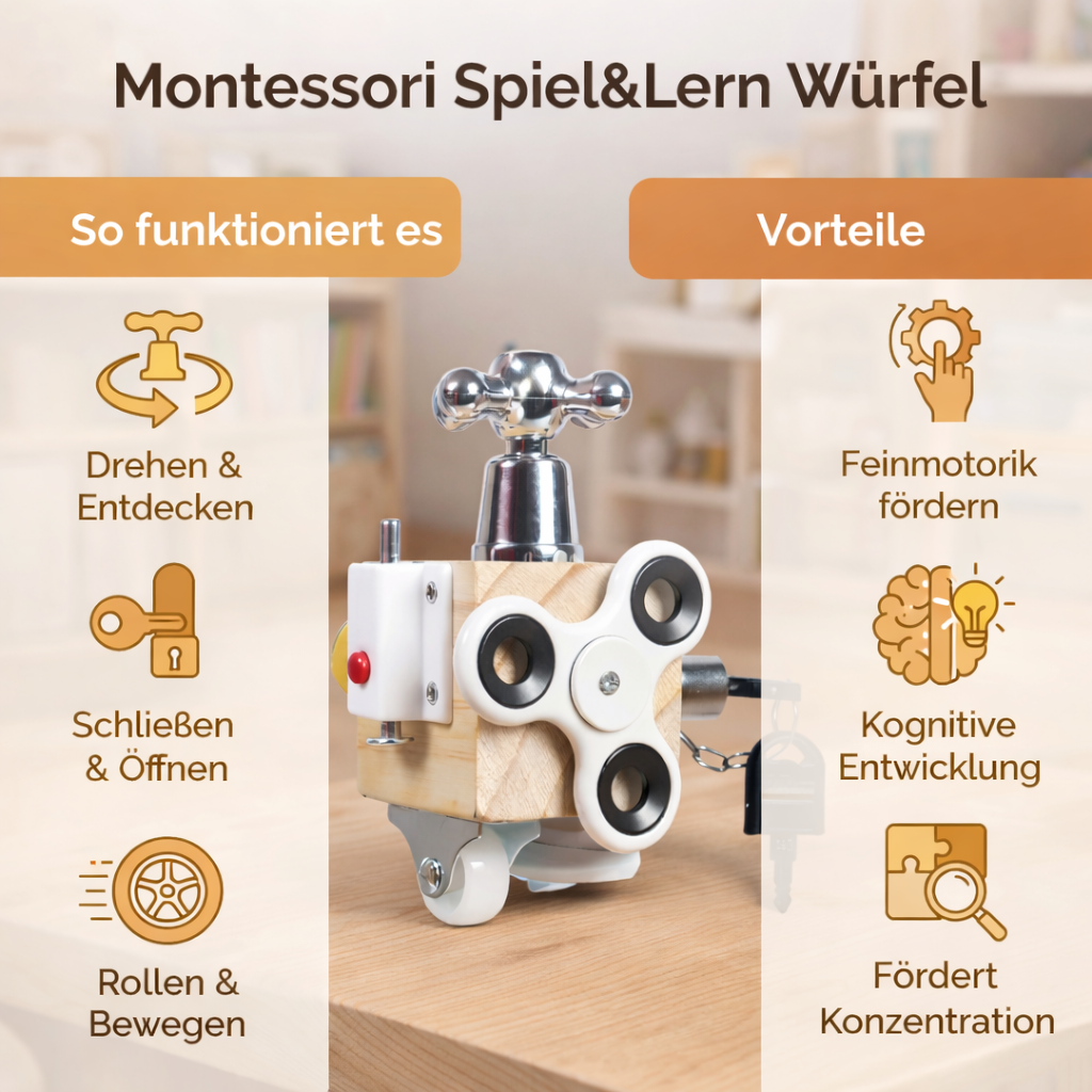Montessori Aktivitätswürfel