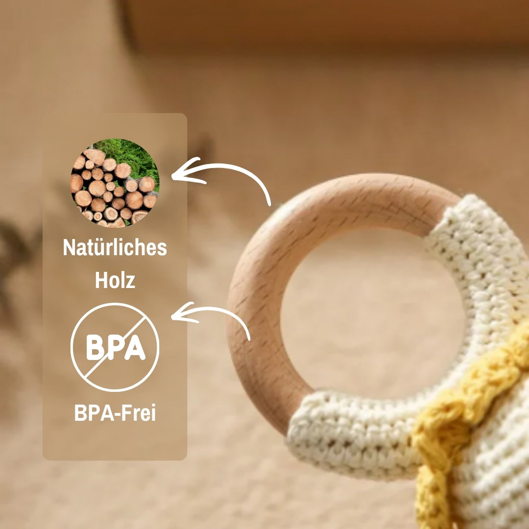 Handgemachter Baby Beißring