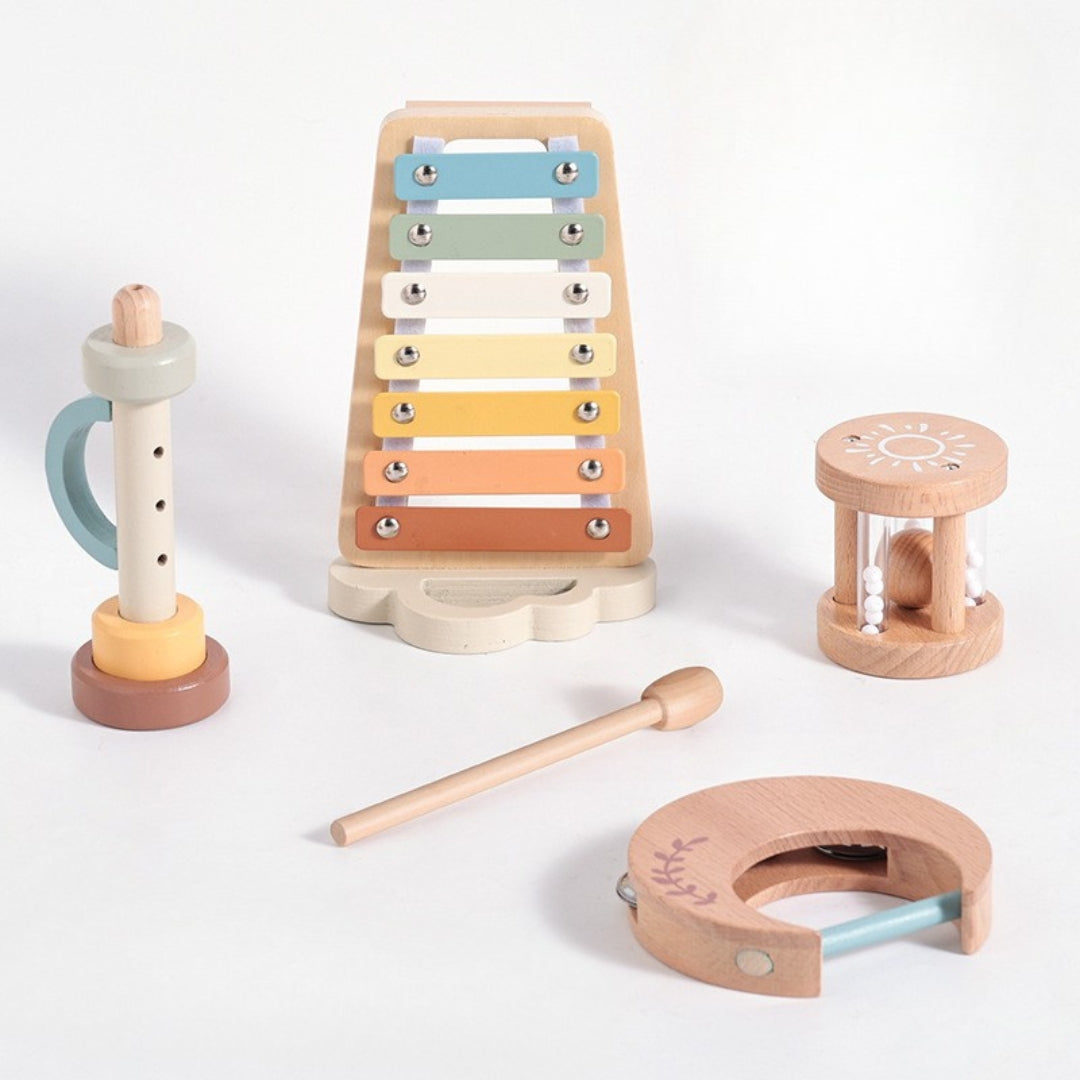 6-teiliges Holz Klangspiel-Set